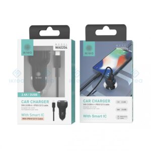 ikrea-wa0204-cargador-para-coche-con-cable-lightning-2usb-24a-con-smart-ic-negro
