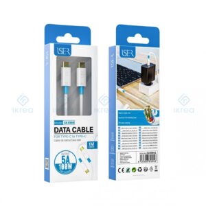 iser-sk1066-cable-type-c-to-type-c-5a-100w-1m-blanco